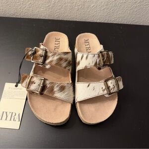 Myra Bag Cowhide Buckle Sandals